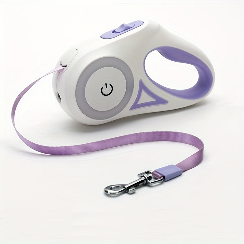 Heavy-Duty Retractable Dog Leash with LED Light β 3M & 5M Strong Nylon Pet Lead, Automatic Extension Rope for Large Dogs & Cats
