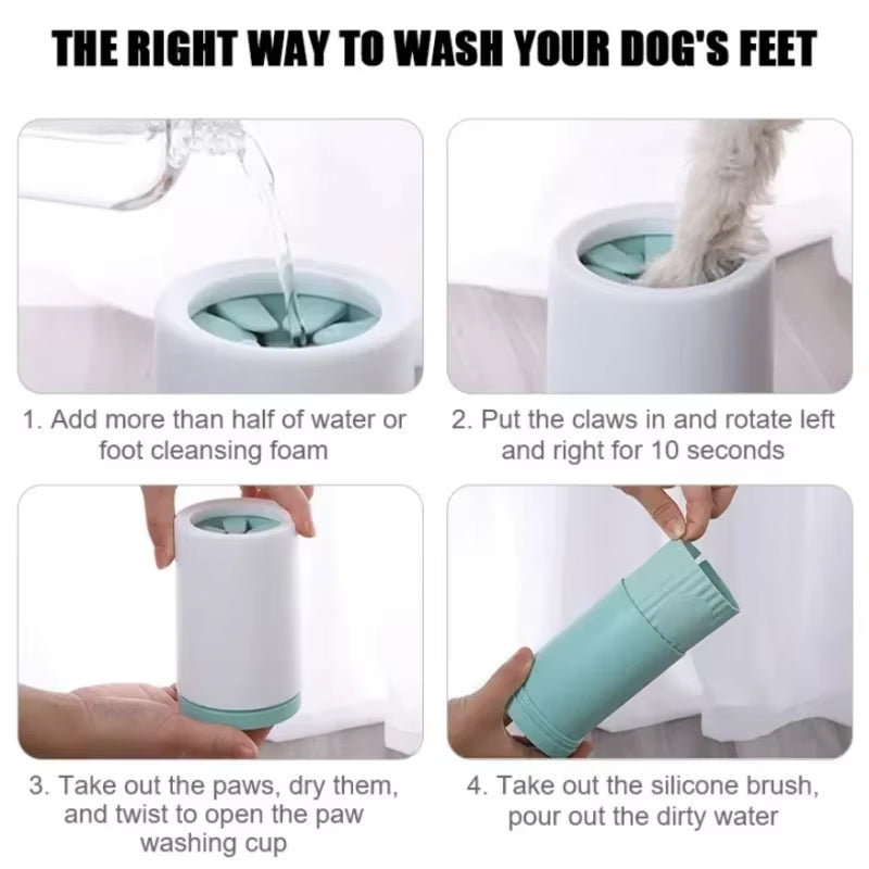 Pawfect Paw Washer Cup – Automatic Soft Silicone Pet Paw Cleaner for Dogs & Cats, Quick & Easy Mud & Dirt Remover