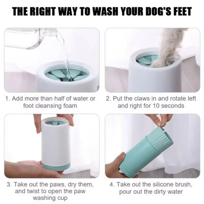 Pawfect Paw Washer Cup – Automatic Soft Silicone Pet Paw Cleaner for Dogs & Cats, Quick & Easy Mud & Dirt Remover