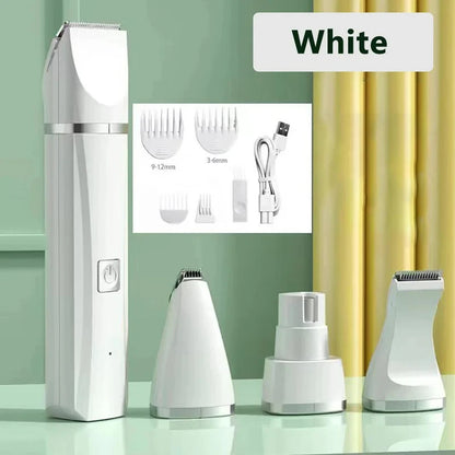 4-In-1 Multi-Functional Electric Dog Clippers Professional Dog Hair Trimmer Cat Nail Grinder Electric Shaver Pet Grooming Tools