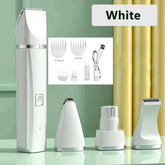 4-In-1 Multi-Functional Electric Dog Clippers Professional Dog Hair Trimmer Cat Nail Grinder Electric Shaver Pet Grooming Tools