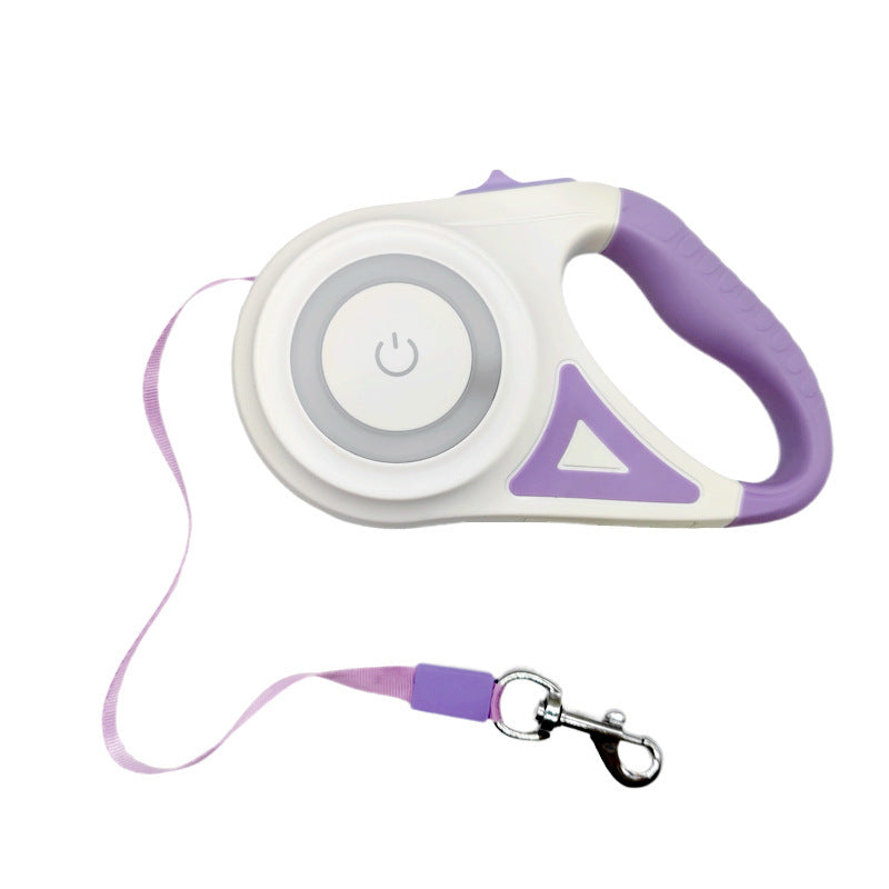 Heavy-Duty Retractable Dog Leash with LED Light – 3M & 5M Strong Nylon Pet Lead, Automatic Extension Rope for Large Dogs & Cats