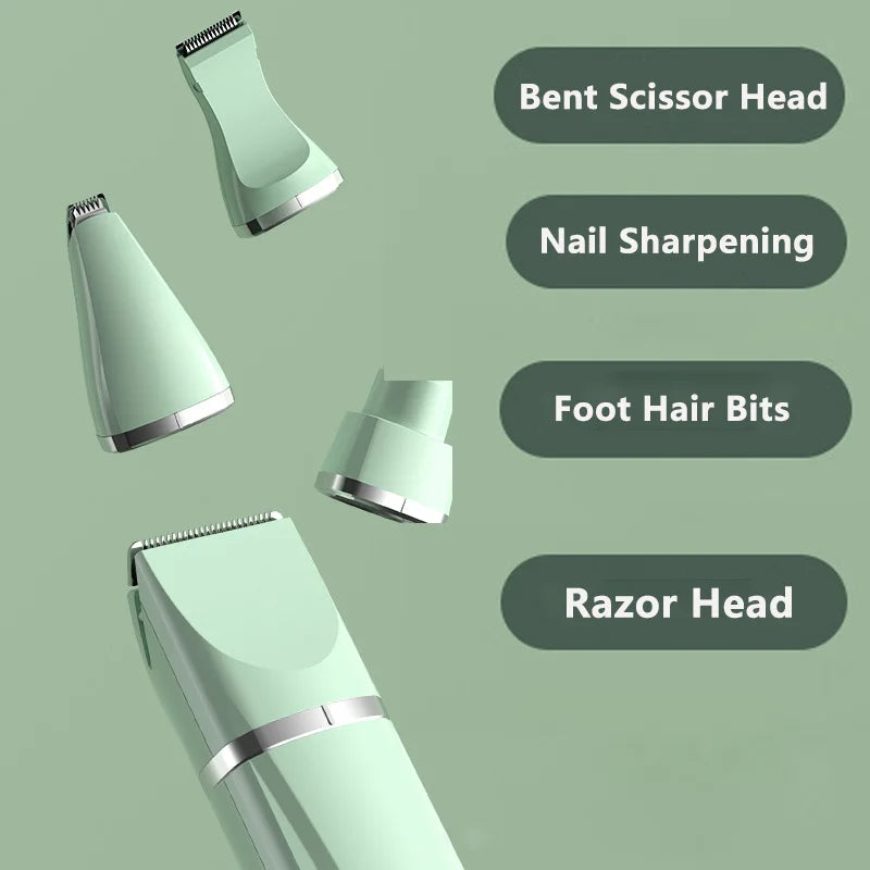 4-In-1 Multi-Functional Electric Dog Clippers Professional Dog Hair Trimmer Cat Nail Grinder Electric Shaver Pet Grooming Tools